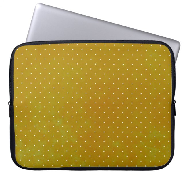 Grunge polka dot: waterverf achtergrond laptop sleeve (Voorkant)