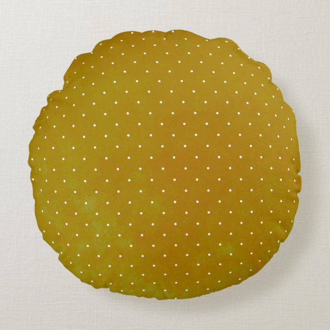 Grunge polka dot: waterverf achtergrond rond kussen (Voorkant)
