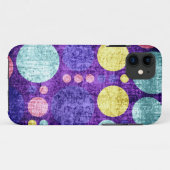  Grunge Polka Dots | Geel Paars Aqua Case-Mate iPhone Case (Achterkant (horizontaal))