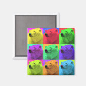 Grunge Pop Art Popart Polar Beer Colorful Magneet (Voorkant / Achterkant)