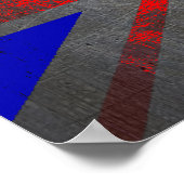 Grunge pop kunst Verenigd Koninkrijk vlag poster (Hoek)