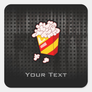 Grunge Popcorn Vierkante Sticker