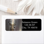 Grunge Primitieve bok witte staart herten Etiket (Insitu)