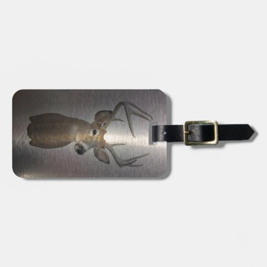 Grunge Primitive buck white tail Bagagelabel (Voorkant horizontaal)