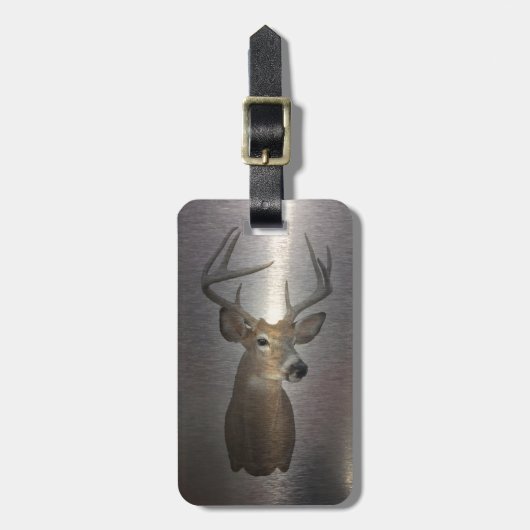Grunge Primitive buck white tail Bagagelabel (Voorkant verticaal)