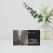 Grunge Primitive buck white tail Visitekaartje (Staand voorkant)