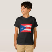 Grunge Puerto Rican flag T-shirt (Voorkant volledig)