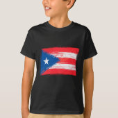 Grunge Puerto Rican flag T-shirt (Voorkant)