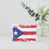 Grunge Puerto Rico Flag Visitekaartje (Staand voorkant)