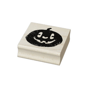 Grunge Pumpkin Rubber Stamp Rubberstempel