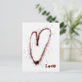 Grunge Punk Liefde Hart Briefkaart (Staand voorkant)