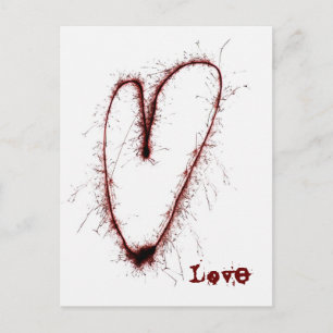 Grunge Punk Liefde Hart Briefkaart