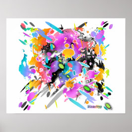 GRUNGE PUNK SPATDER KUNST POSTER