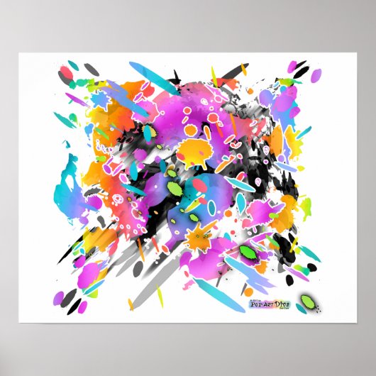GRUNGE PUNK SPATDER KUNST POSTER (Voorkant)