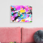 GRUNGE PUNK SPATTERSPLATTERKUNST CANVAS AFDRUK (Insitu (Woonkamer))