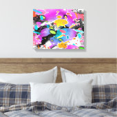 GRUNGE PUNK SPATTERSPLATTERKUNST CANVAS AFDRUK (Insitu (Slaapkamer))