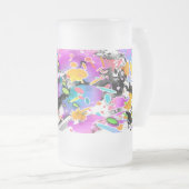 GRUNGE PUNK SPLATTER MATGLAS BIERPUL (Voorkant rechts)