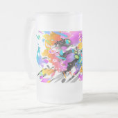 GRUNGE PUNK SPLATTER MATGLAS BIERPUL (Voorkant links)