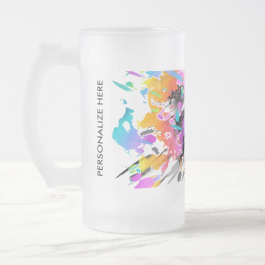 GRUNGE PUNK SPLATTER MATGLAS BIERPUL (Links)