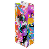 GRUNGE PUNK SPLATTER WIJN CADEAUTAS (Achterkant Gekanteld)