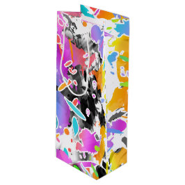 GRUNGE PUNK SPLATTER WIJN CADEAUTAS