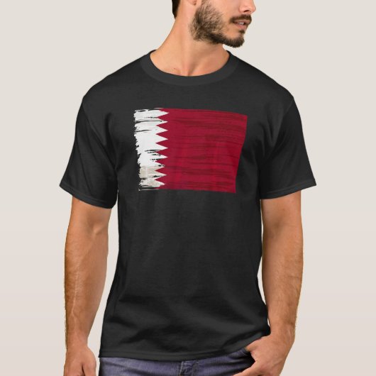 Grunge Qatar Flag T-shirt (Voorkant)