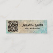 Grunge QR-code Mini Visitekaartje (Voorkant)