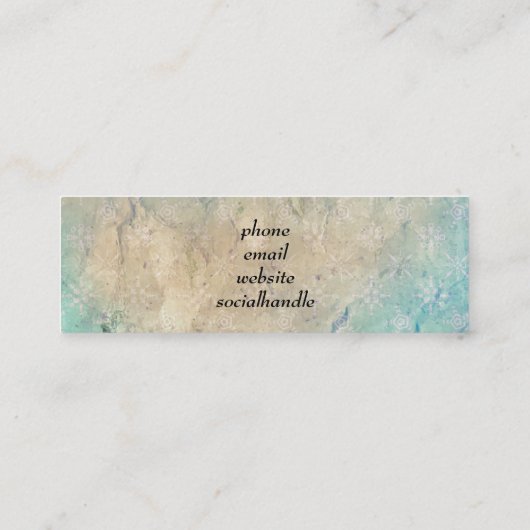 Grunge QR-code Mini Visitekaartje (Achterkant)