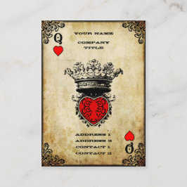 Grunge Queen of Hearts Visitekaartje