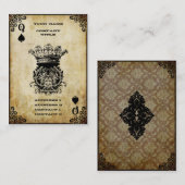 Grunge Queen of Spades Visitekaartje (Voorkant / Achterkant)