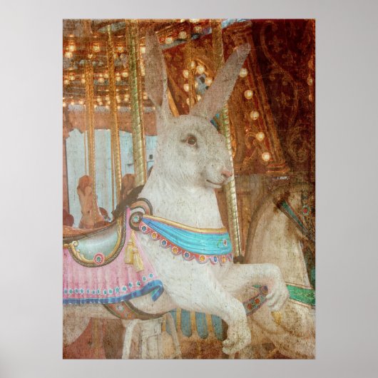 Grunge Rabbit Merry-Go-Round Poster (Voorkant)
