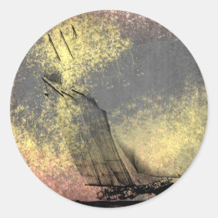 Grunge Racing Yacht Sticker
