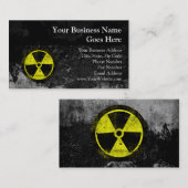 Grunge Radioactief Symbool Visitekaartje (Voorkant / Achterkant)