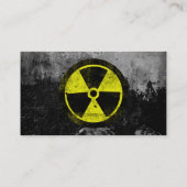 Grunge Radioactief Symbool Visitekaartje (Achterkant)