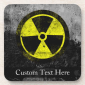 Grunge Radioactive Symbool Bier Onderzetter (Voorkant)
