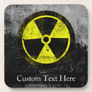Grunge Radioactive Symbool Bier Onderzetter