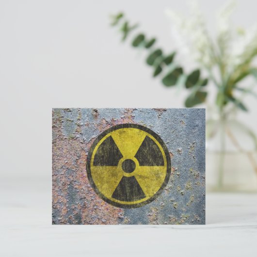Grunge Radioactive Symbool Briefkaart (Staand voorkant)