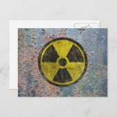 Grunge Radioactive Symbool Briefkaart (Voorkant / Achterkant)