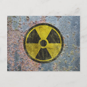 Grunge Radioactive Symbool Briefkaart