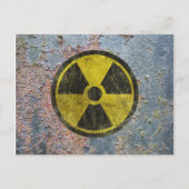 Grunge Radioactive Symbool Briefkaart (Voorkant)