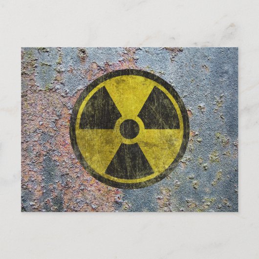 Grunge Radioactive Symbool Briefkaart (Voorkant)