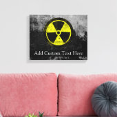 Grunge Radioactive Symbool Canvas Afdruk (Insitu (Woonkamer))