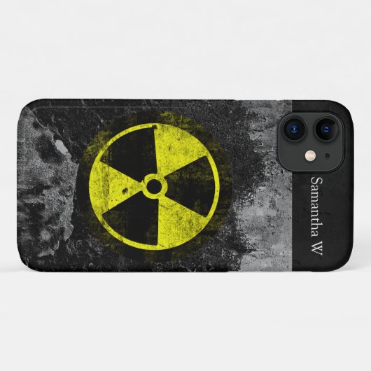Grunge Radioactive Symbool Case-Mate iPhone Case (Achterkant (horizontaal))