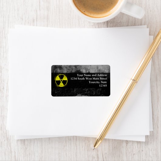 Grunge Radioactive Symbool Etiket (Insitu)