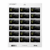 Grunge Radioactive Symbool Etiket (Full Sheet)