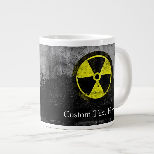 Grunge Radioactive Symbool Grote Koffiekop (Voorkant rechts)
