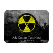 Grunge Radioactive Symbool Magneet (Horizontaal)