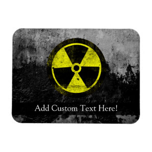 Grunge Radioactive Symbool Magneet