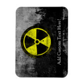 Grunge Radioactive Symbool Magneet (Verticaal)