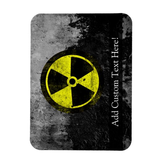 Grunge Radioactive Symbool Magneet (Verticaal)